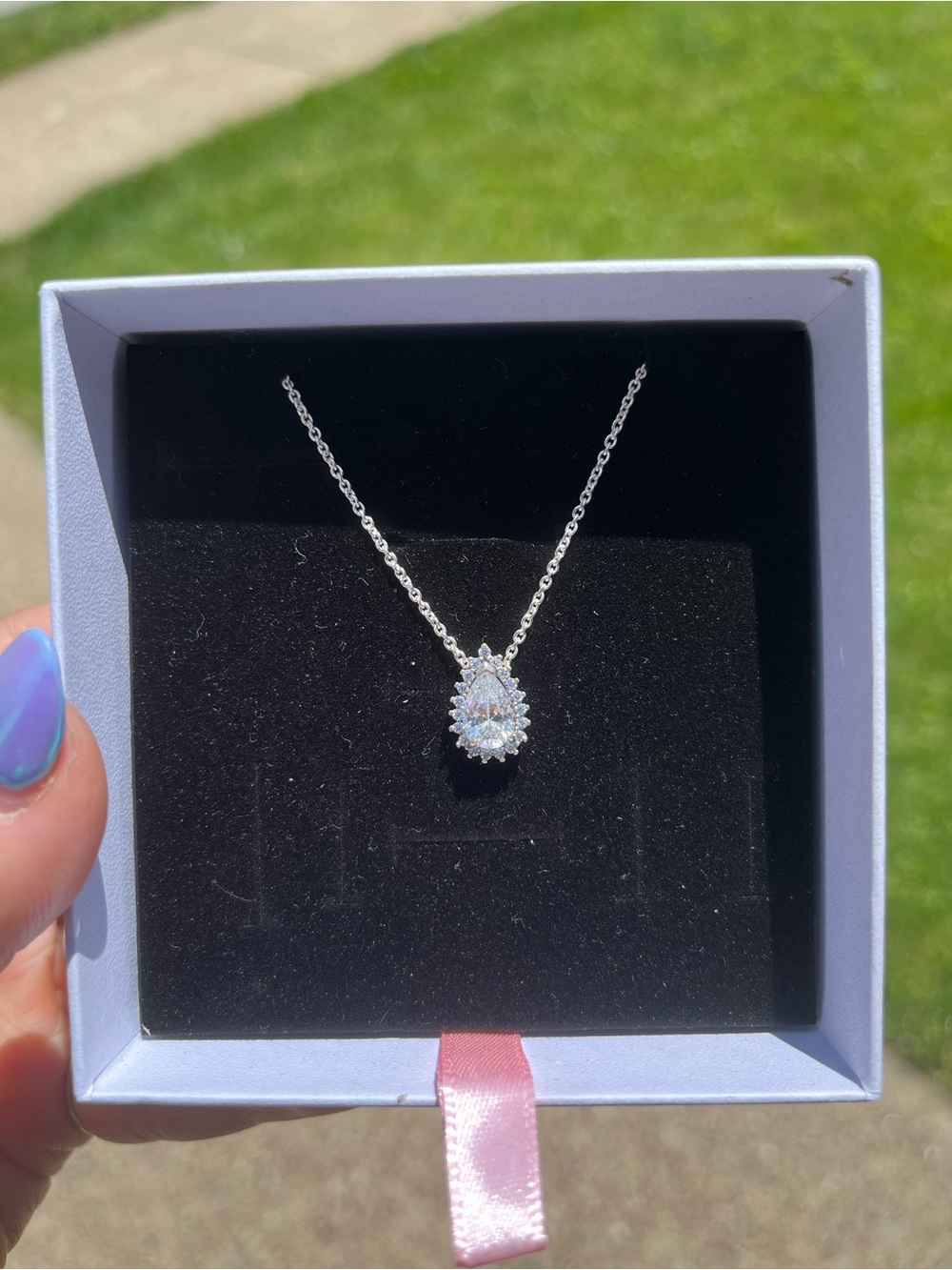 Pandora Halo Pear Necklace